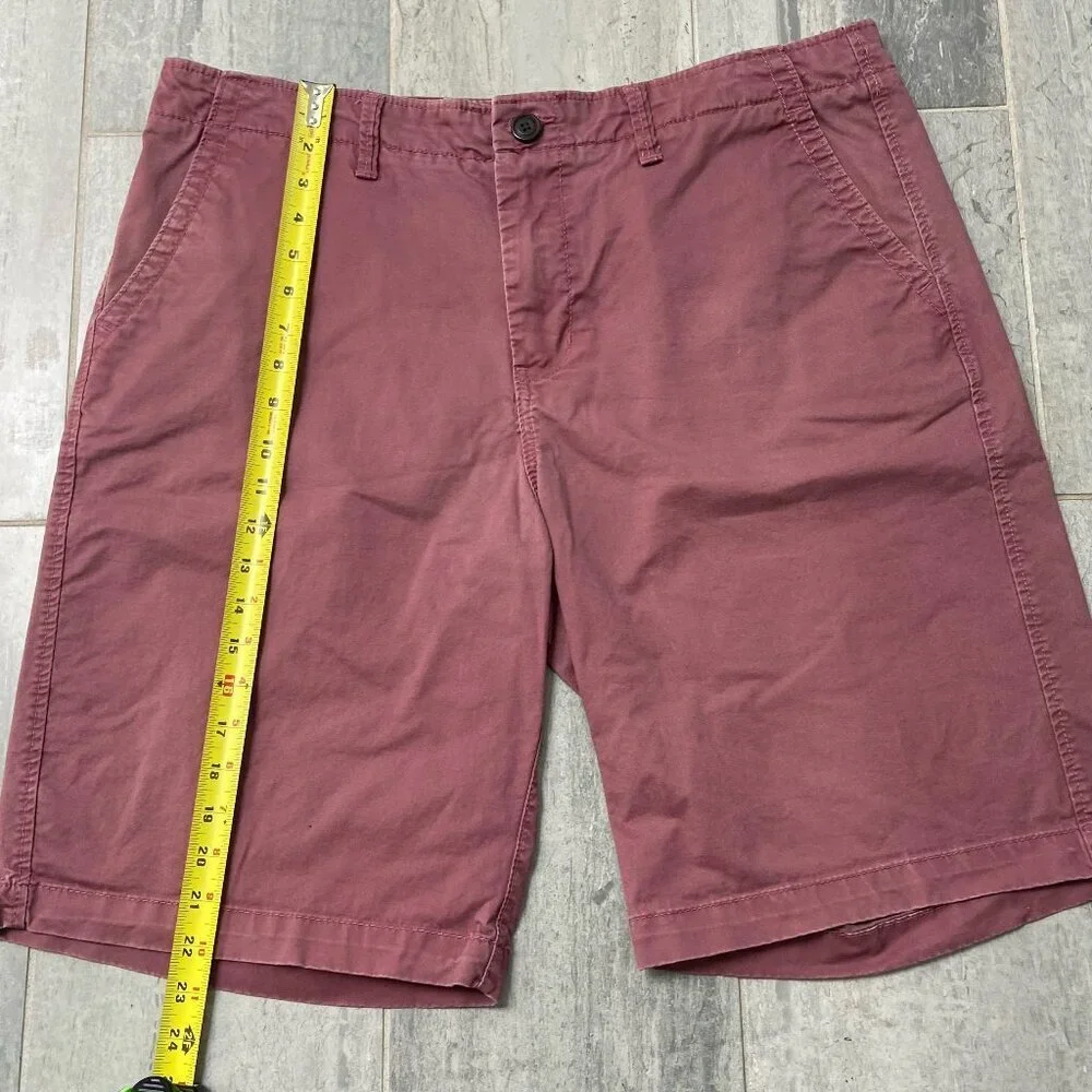 Aeropostale Flat-Front Chino Shorts Dark Pink Size 38 - Picture 5 of 7